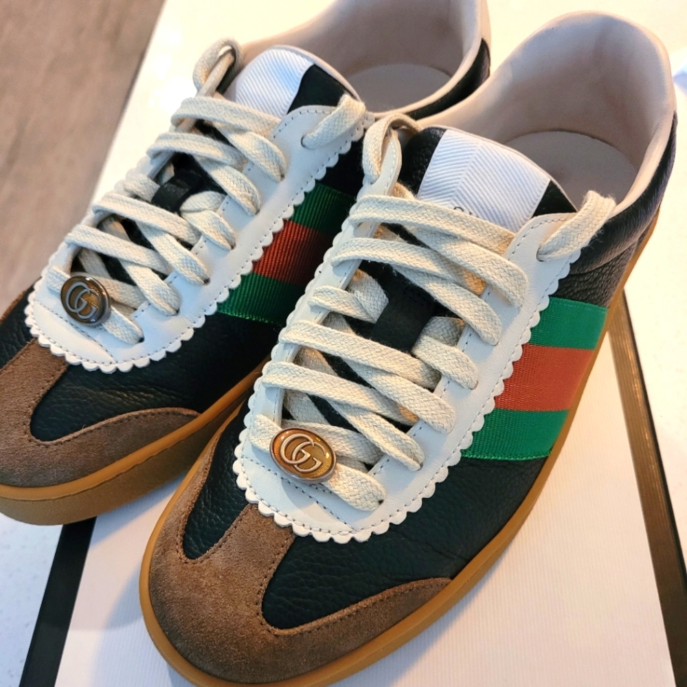 Gucci Web Accent Canvas Sneakers
